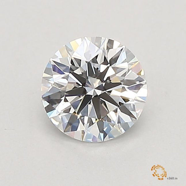 Diamant de forme ronde de 0,37 carat cultivé en laboratoire