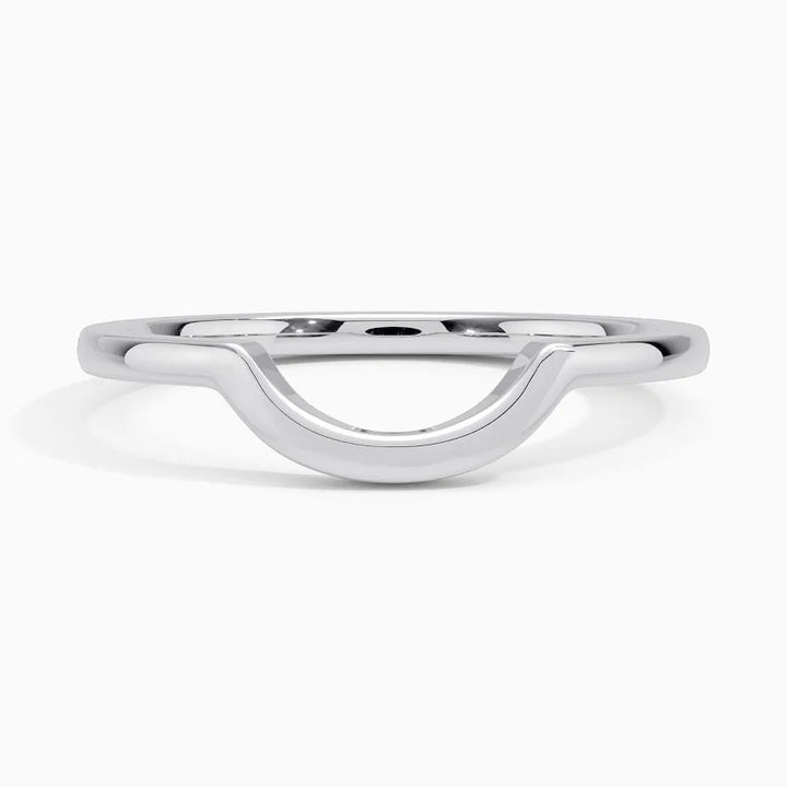 Midi Half Moon Nesting Wedding Band Ring - LR54 - Roselle Jewelry