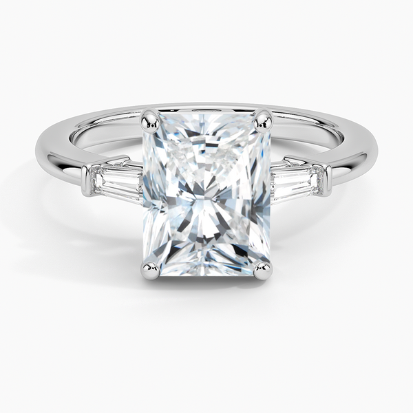 Tapered Baguette Three Stone Diamond Engagement Ring  [Setting Only] - EC118R
