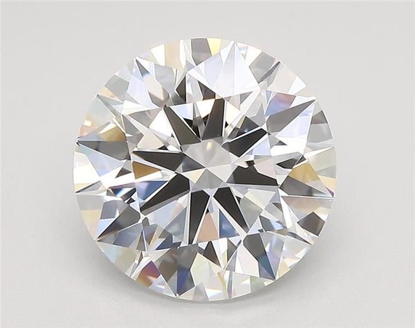 Diamant de forme ronde de 4,09 carats cultivé en laboratoire