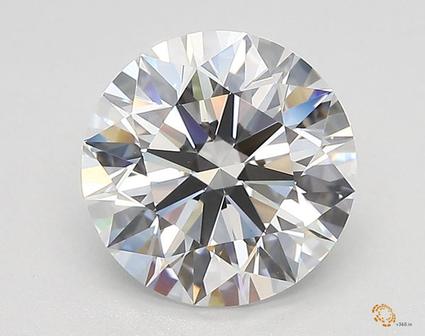 Diamant de taille ronde de 2,68 carats cultivé en laboratoire