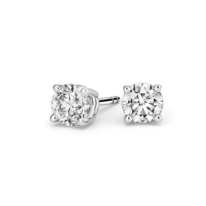 1.60CTW Four Prong Round Diamond Stud Earrings - SE015 - Roselle Jewelry