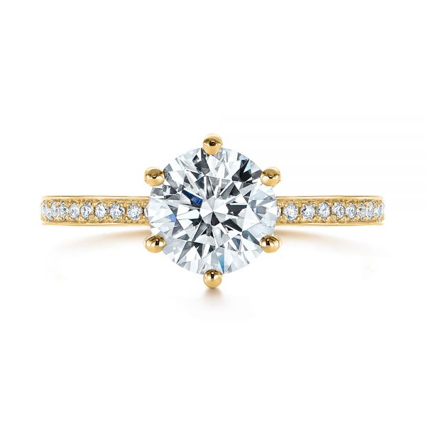 Six Prong Classic Diamond Engagement Ring [Setting Only] - EC050 - Roselle Jewelry