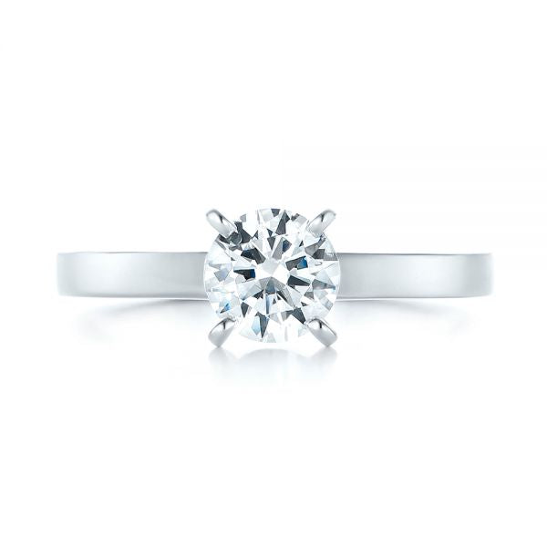 Four Prong Solitaire Engagement Ring [Setting Only] - EC082 - Roselle Jewelry