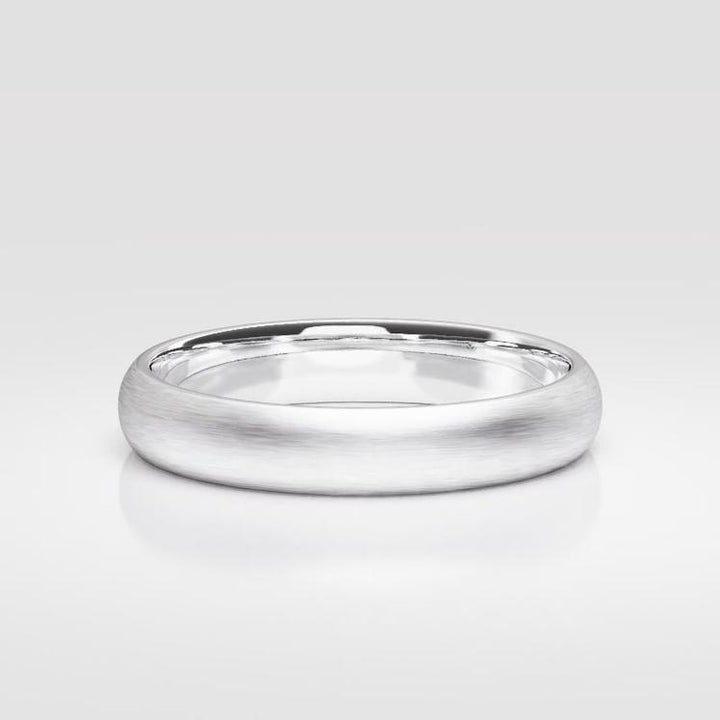 4mm Men's Matte Comfort Fit Wedding Ring - NM33 - Roselle Jewelry