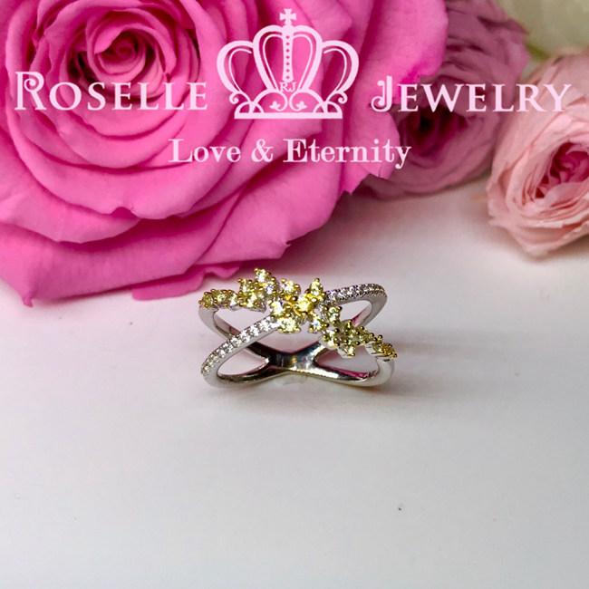 Twist Fancy Yellow Wedding Ring - BA28 - Roselle Jewelry