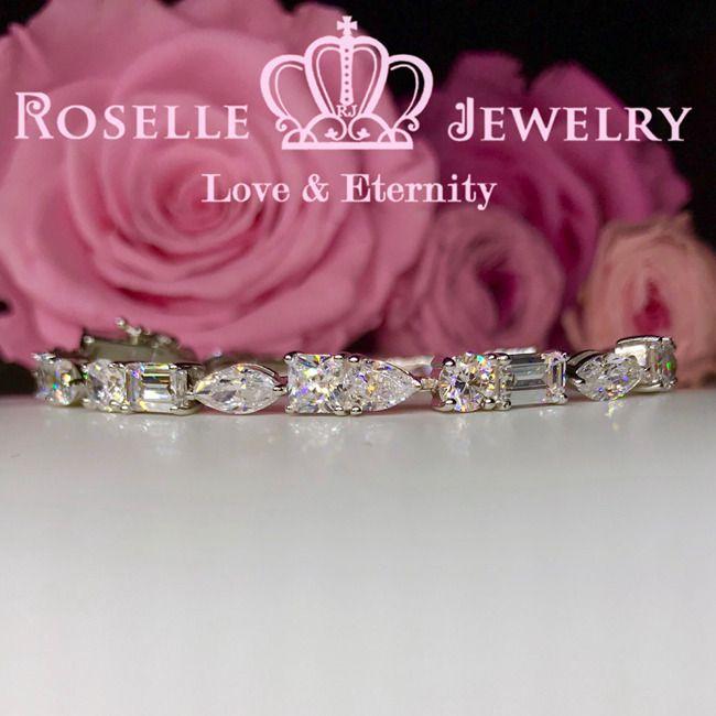 Marquise Shaped Tennis Bracelet - BE2 - Roselle Jewelry