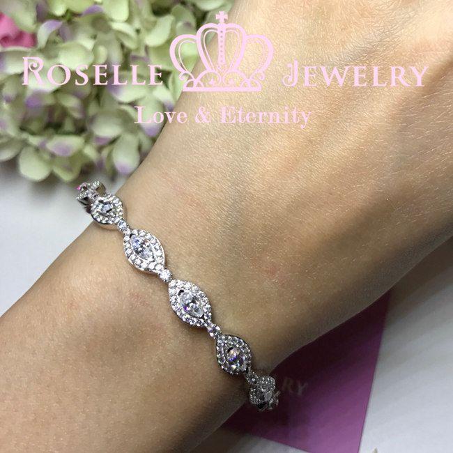 Marquise Half Chain Bracelet - BG3 - Roselle Jewelry