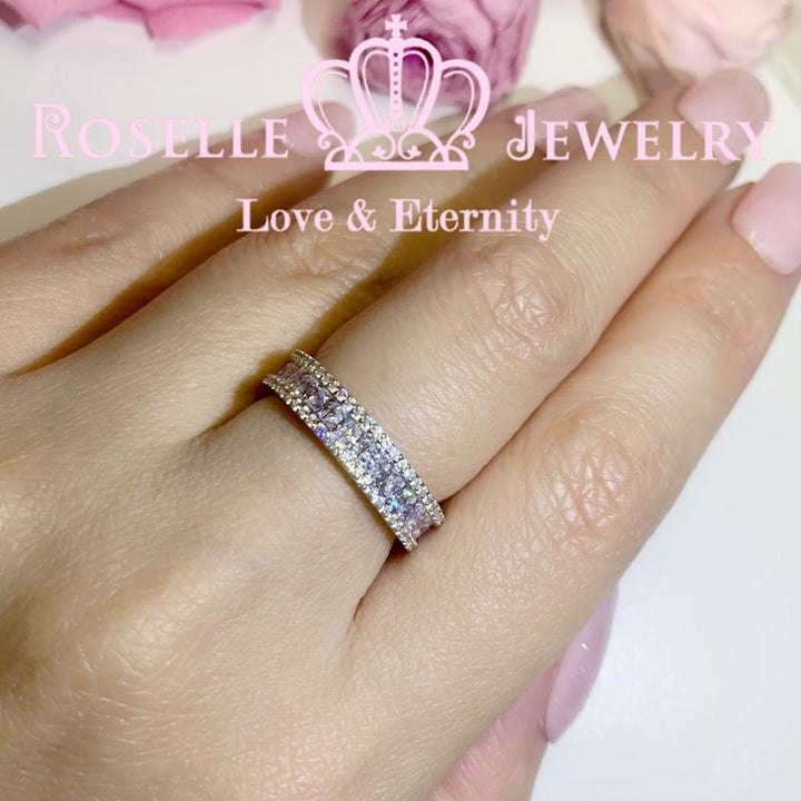Princess Cut Eternity Wedding Ring - RT3 - Roselle Jewelry