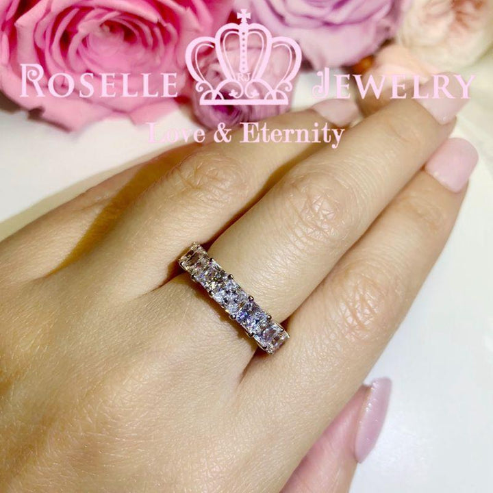 Princess Cut Eternity Wedding Ring - BH3 - Roselle Jewelry